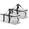 CleverMade Under Bed Storage Bag – Collapsible Storage for Shoes and Clothes Easy Use – Heavy Duty Utility Bag Home(Clear (42l) – Duffle – Pack of 2)