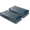 CleverMade Under Bed Storage Bag – Collapsible Storage for Shoes and Clothes Easy Use – Heavy Duty Utility Bag Home(Ocean (46l) – Storage – Pack of 2)