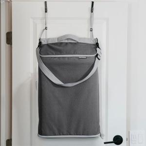 CleverMade Convertible Laundry Hamper Bag – Shadow Gray Stone holds 21.5L / 20 lbs 1 Compartment – Storage with Handles for Home Organization(Convertible – Gray – 1 Compartment (21.5L))