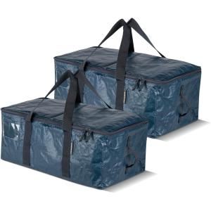 CleverMade Under Bed Storage Bag – Collapsible Storage for Shoes and Clothes Easy Use – Heavy Duty Utility Bag Home(Ocean (42l) – Duffle – Pack of 2)