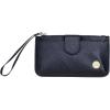 CleverMade Premium Zip Pouch Wallet Clutch with Multiple Storage Pockets and Wristlet Strap for Easy Carrying(Black)