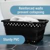 CleverMade Collapsible Laundry Basket, 39L Capacity, Foldable to 3.15 Inches, Pack of 2, Black(Black (90L) – Pack of 2)