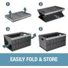 CleverMade Collapsible Storage Bins – Stone 1 Pack 46L – Stackable Containers Heavy Duty Capacity Folding Crates – Space-Saving for Home