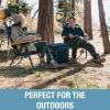 CleverMade Sequoia Folding Backpack Chair; 5 Recline Position Chair Great for Beach, Camping, and Picnics; Made From Recycled Materials, Black Obsidian(Obsidian)