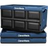 CleverMade Collapsible Storage Bins – Obsidian 3 Pack 32L – Stackable Containers Heavy Duty Capacity Folding Crates – Space-Saving for Home(Ocean Blue 1 – 62L – Pack of 3)