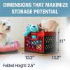 CleverMade Collapsible Milk Crate, Red, 1PK – 25L (6 Gal) Stackable Storage Bins, Holds 50lbs Per Bin – Clevercrates are Heavy Duty, Plastic Collapsible Storage Crate for Multi Purposes(Red)