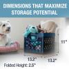 CleverMade Collapsible Milk Crate, Red, 1PK – 25L (6 Gal) Stackable Storage Bins, Holds 50lbs Per Bin – Clevercrates are Heavy Duty, Plastic Collapsible Storage Crate for Multi Purposes(Ocean)