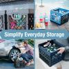CleverMade Collapsible Milk Crate, Red, 1PK – 25L (6 Gal) Stackable Storage Bins, Holds 50lbs Per Bin – Clevercrates are Heavy Duty, Plastic Collapsible Storage Crate for Multi Purposes(Ocean)