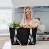 CleverMade Collapsible CarryAll Tote, Black (Pack of 2)