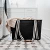 CleverMade Collapsible CarryAll Tote, Black (Pack of 2)