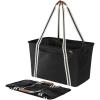 CleverMade Collapsible CarryAll Tote, Black (Pack of 2)