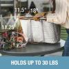 CleverMade Collapsible LUXE Tote – Reusable Grocery Shopping Storage Bag Organizer w/Handles Reinforced Bottom(Geometric Taupe)