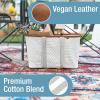 CleverMade Collapsible LUXE Tote – Reusable Grocery Shopping Storage Bag Organizer w/Handles Reinforced Bottom(Geometric Taupe)