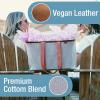 CleverMade Collapsible LUXE Tote – Reusable Grocery Shopping Storage Bag Organizer w/Handles Reinforced Bottom(Rose Herringbone)