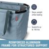 CleverMade Gear Hauler Pro Collapsible Outdoor Tote with Aluminum Frame, Heavy-Duty Recycled Fabric Utility Bag for Camping, Beach, Travel & Grocery Hauling(Tide Foam/Green Gable)