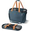 CleverMade Gear Hauler Pro Collapsible Outdoor Tote with Aluminum Frame, Heavy-Duty Recycled Fabric Utility Bag for Camping, Beach, Travel & Grocery Hauling(Ocean/Cognac)