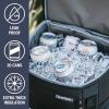 CleverMade Pacifica Backpack Coolers Insulated Leak Proof, Midnight/Charcoal – 24 Can Insulated Cooler Bag, Picnic and Beach Backpack Lunch Box – Cooler Backpack Made From Recycled Materials(Midnight/Black)
