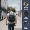 CleverMade Pacifica Backpack Coolers Insulated Leak Proof, Midnight/Charcoal – 24 Can Insulated Cooler Bag, Picnic and Beach Backpack Lunch Box – Cooler Backpack Made From Recycled Materials(Midnight/Black)