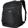 CleverMade Pacifica Backpack Coolers Insulated Leak Proof, Midnight/Charcoal – 24 Can Insulated Cooler Bag, Picnic and Beach Backpack Lunch Box – Cooler Backpack Made From Recycled Materials(Midnight/Black)