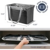 CleverMade EcoBasket Collapsible Tote Basket – Reusable Grocery Tote(Gray/Gray)