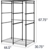 CleverMade Tote Tower Single 5-Tier Heavy-Duty Organizer Rack for 27 Gallon Storage Totes, Garage Storage Shelving Unit, Vertical Bin Rack for Pantry, Laundry Room & Shed, Black(Full)