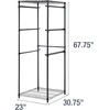 CleverMade Tote Tower Single 5-Tier Heavy-Duty Organizer Rack for 27 Gallon Storage Totes, Garage Storage Shelving Unit, Vertical Bin Rack for Pantry, Laundry Room & Shed, Black(Single)