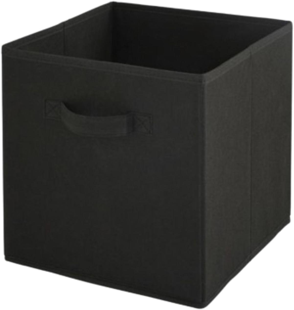 imageBox and beyond Lot de 12 Paniers de Rangement 27 x 27 x 27cm Tissu Jaune Pliables Avec Poignes Rangement Dco Chambre Salon Bureau Style ModerneJaune et Noir