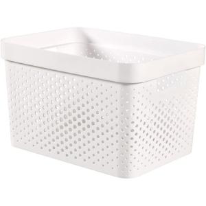 Curver | Bac Infinity 17L, Vert, 35,5 x 26,2 x 21,9 cm, Plastique recyclé(Blanc)