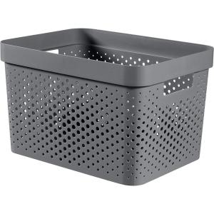 Curver | Bac Infinity 17L, Vert, 35,5 x 26,2 x 21,9 cm, Plastique recyclé(Gris Anthracite)
