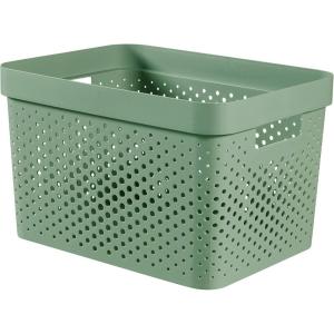 Curver | Bac Infinity 17L, Vert, 35,5 x 26,2 x 21,9 cm, Plastique recyclé(Vert)