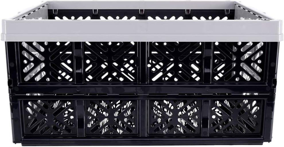 imagekeeeper Bote Pliante Robuste Ida Plastique Rsistante PP 48 x 35 x 23 cm 32 L Nordic BlueGris Urbain