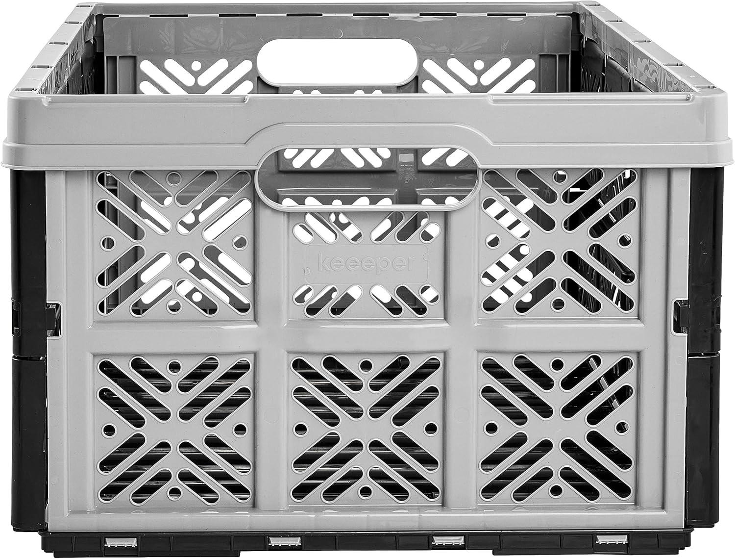 imagekeeeper Bote Pliante Robuste Ida Plastique Rsistante PP 48 x 35 x 23 cm 32 L Nordic BlueNordic Grey