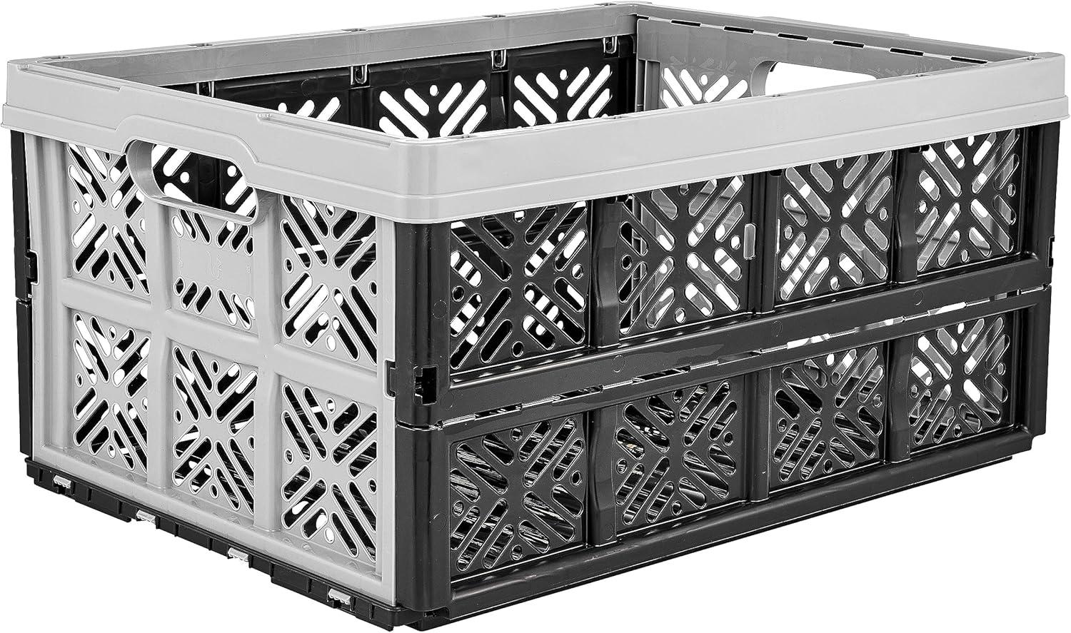 imagekeeeper Bote Pliante Robuste Ida Plastique Rsistante PP 48 x 35 x 23 cm 32 L Nordic BlueNordic Grey