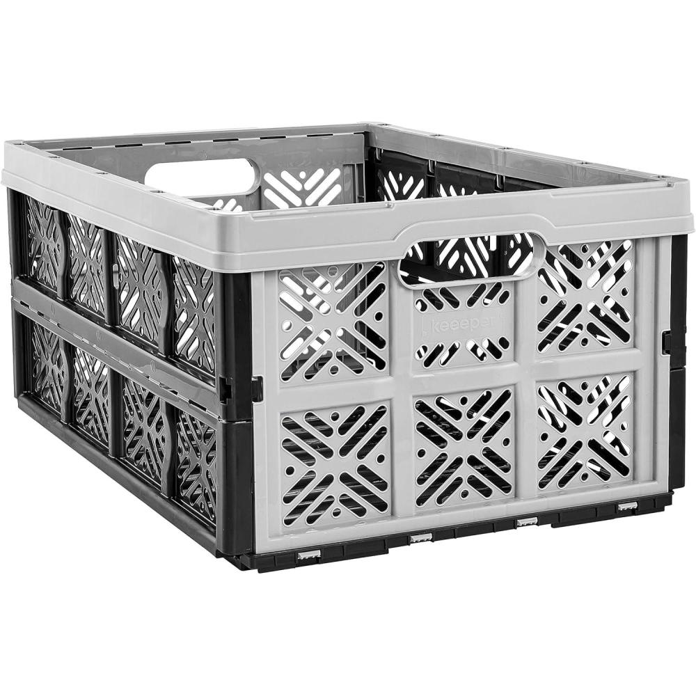 imagekeeeper Bote Pliante Robuste Ida Plastique Rsistante PP 48 x 35 x 23 cm 32 L Nordic BlueNordic Grey