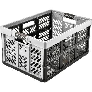 Keeeper Casier Pliant Professionnel avec Poignées Souples, 54 x 37 x 28 cm, 45 l, Ben, Gris Clair(Gris Clair)