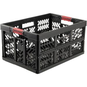 Keeeper Casier Pliant Professionnel avec Poignées Souples, 54 x 37 x 28 cm, 45 l, Ben, Gris Clair(Noir)