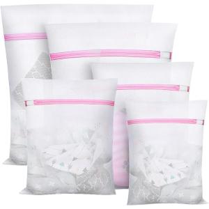 Sac à Linge pour Machine à Laver,5 Set Filet à Linge pour Machine à Laver,Laundry Bag pour Articles délicats,Soutien-Gorge,Chemisier,sous-vêtements,Chaussures,vêtements de bébé,Wash Bag etc (Rose)(Rose)