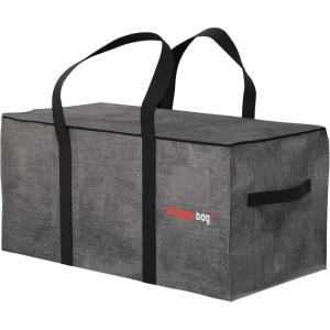 WRAPPYBAG Lot de 4 grands Sacs de Rangement plastique transparent – Sac XXL pour Déménagement/Voyage – Solide, Épais & Étanche avec Poignées Renforcées – pour Vêtement & Linge de Lit – 75 x 36 x 38 cm(Gris)