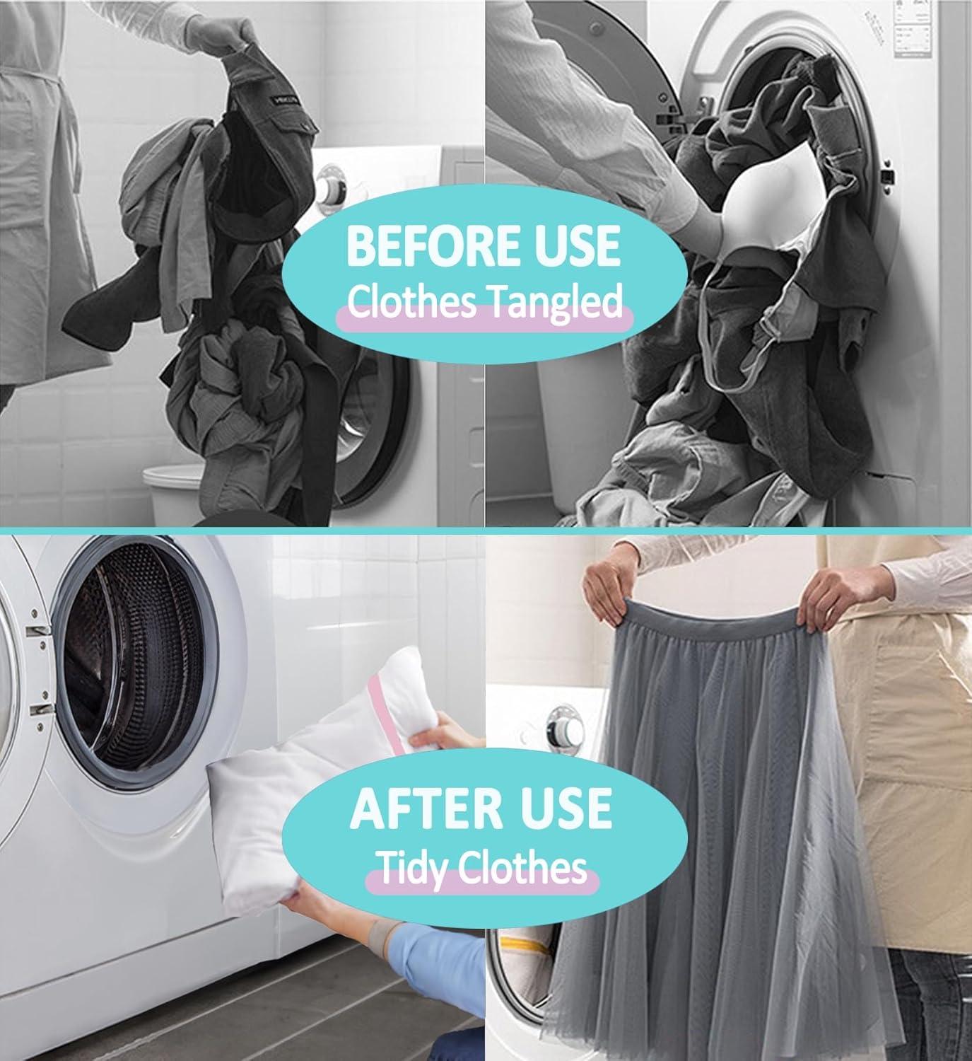 imageLot de 2 grands sacs linge en maille de 60 x 90 cm avec fermeture clair et cordon de serrage sac de lavage en maille durable pour linge dlicat lingerie chaussettes vtements de bb2 Pcs 50 x 60cm
