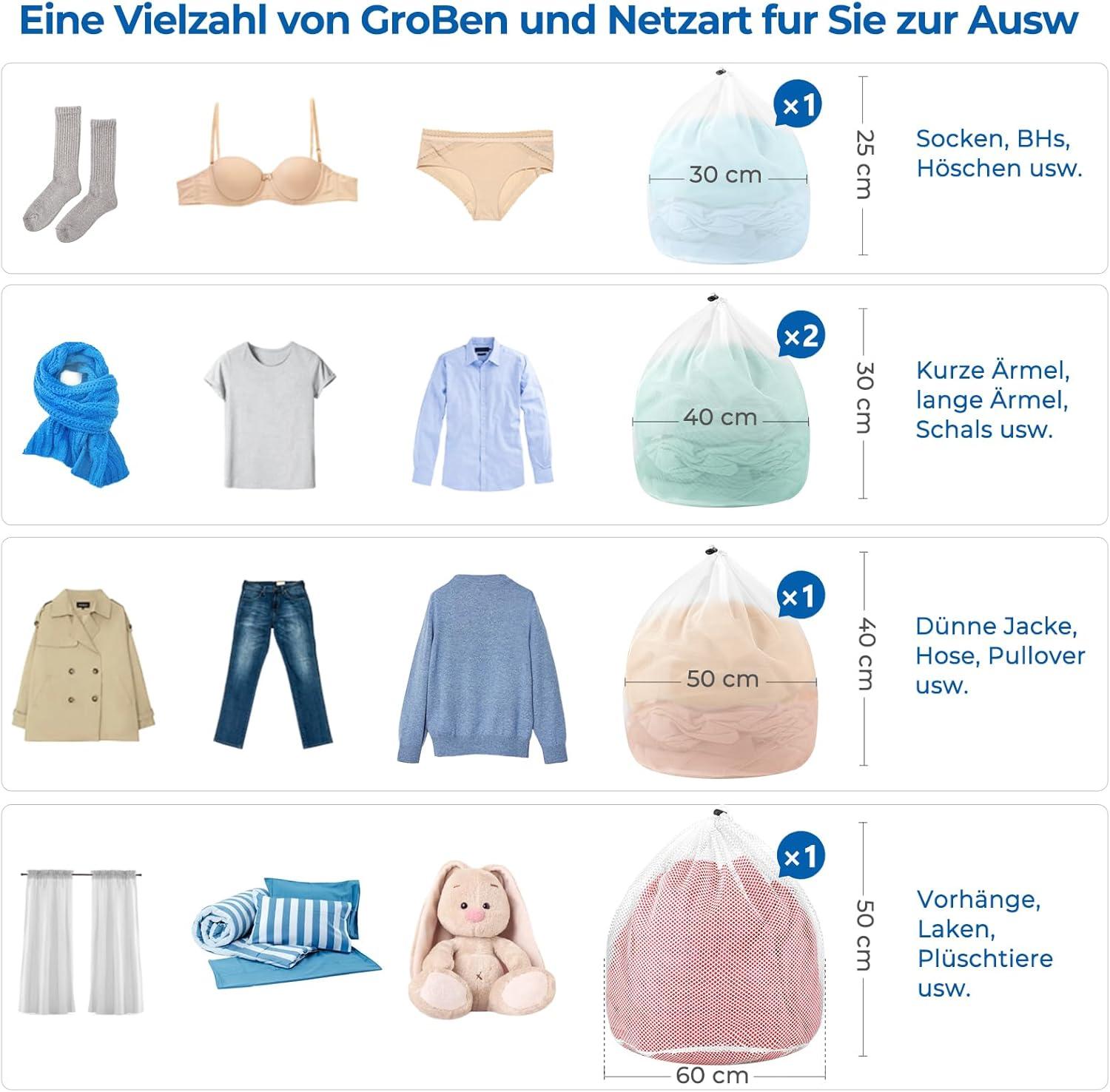 imageecooe Lot de 2 Filets Linge pour Machine Laver 90x60cmSacs linge avec fermeture par cordonTrs Grand XXL Sac de Lavage pour chemises manteaux couvertures draps chaussettes peluches etcLot de 5 Sacs Linge