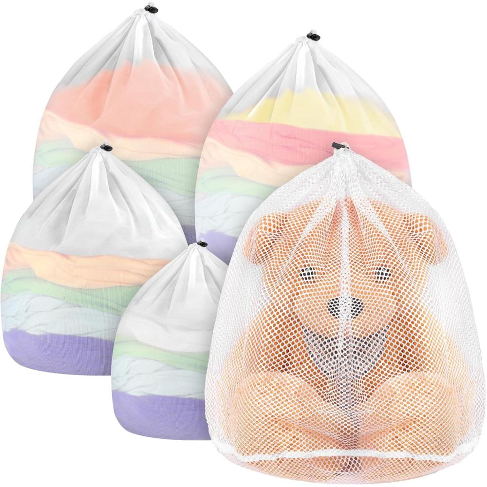 imageecooe Lot de 2 Filets Linge pour Machine Laver 90x60cmSacs linge avec fermeture par cordonTrs Grand XXL Sac de Lavage pour chemises manteaux couvertures draps chaussettes peluches etcLot de 5 Sacs Linge