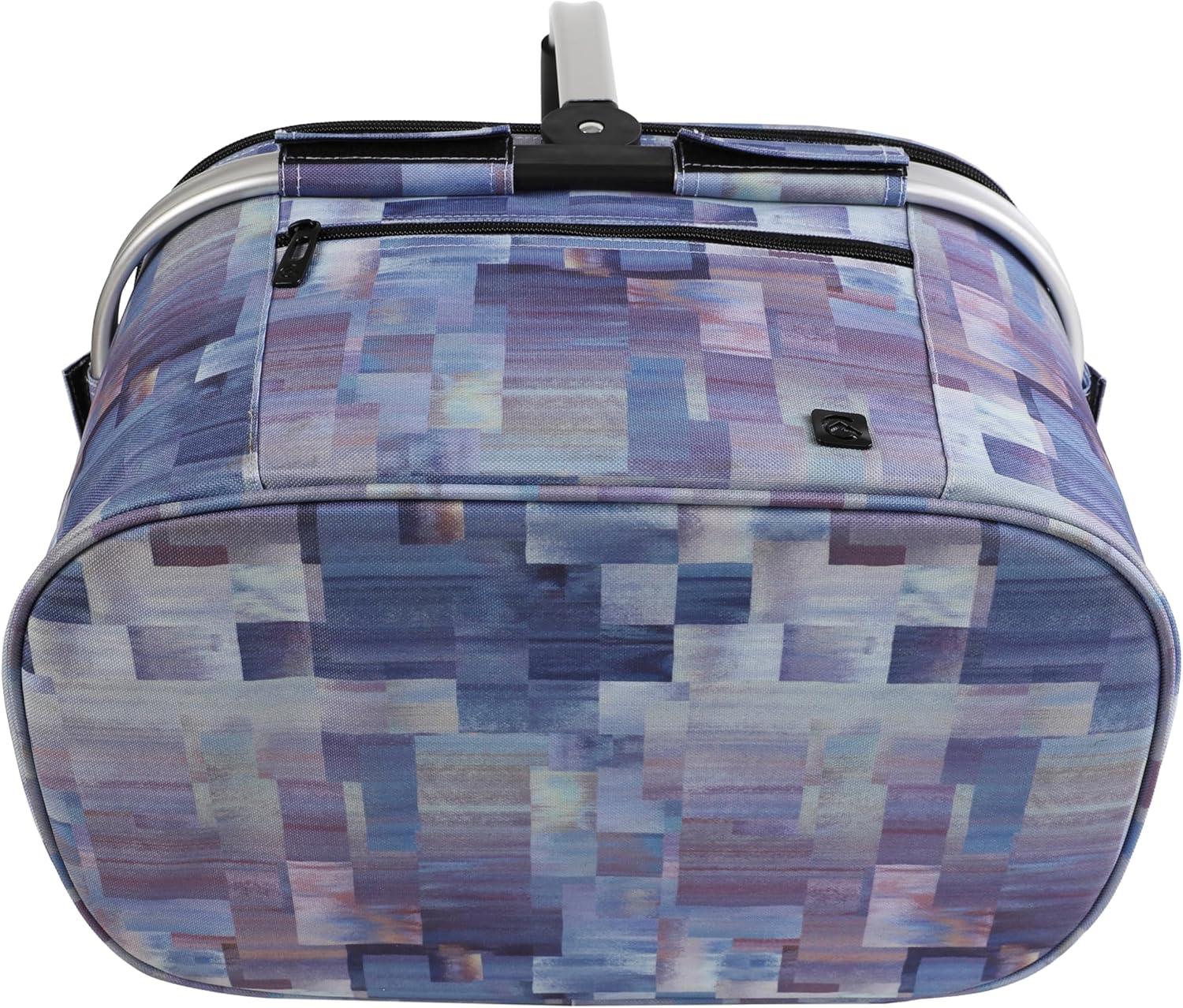 imageALLCAMP Sac Pique Nique Isotherme Pliable Glacire Souple Doublure tanche PorteRepas Camping Plage 4h Isolation ChaudFroid Bleu fonc 22LViolet Clair