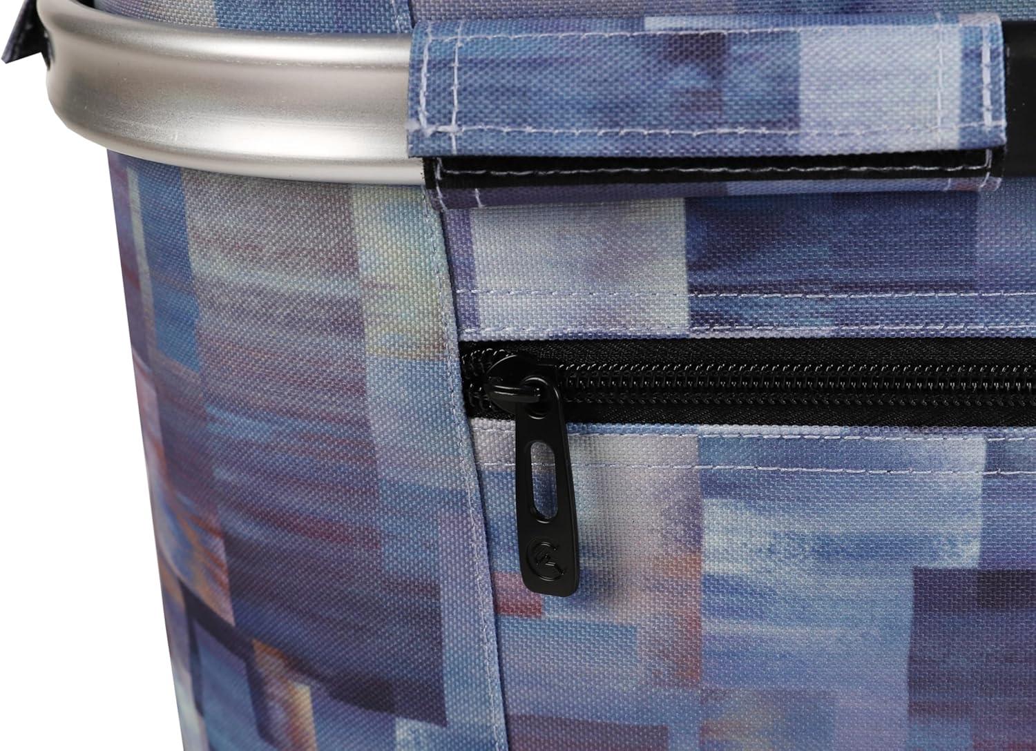 imageALLCAMP Sac Pique Nique Isotherme Pliable Glacire Souple Doublure tanche PorteRepas Camping Plage 4h Isolation ChaudFroid Bleu fonc 22LViolet Clair
