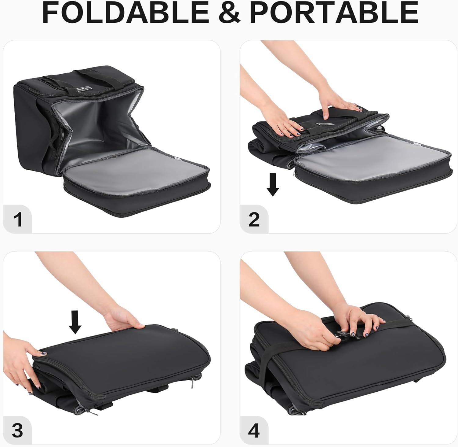 imageGlacire Grand Pliable Sac Isotherme Impermable Souple Glaciere pour Pique Nique Courses Camping Voyage picerie et Pche 42LNoir