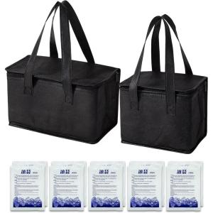 2 pièce Sac Isotherme Repas (7.5L+5L)/(40L+40L),10 pièce Petit Sac Isotherme，Sacs isothermes,Petite glaciere Souple Isotherme(12.5L)
