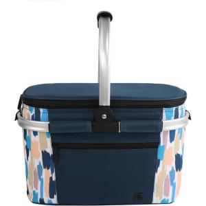 ALLCAMP Sac Pique Nique Isotherme Pliable – Glacière Souple, Doublure Étanche, Porte-Repas, Camping, Plage, 4h Isolation Chaud/Froid Bleu foncé 22L(Bleu Foncé)