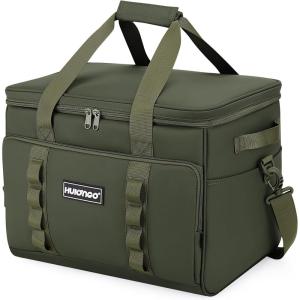 Glaciere Grand Pliable Glacière Souple Isotherme Etanche Sac Pique Nique pour Courses, Camping, Randonnée et Voyage(Vert)