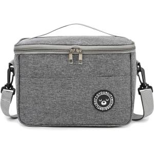Sac isotherme 7.5L, Ac isotherme sac de pique-nique, Sac isotherme repas adulte, Sac isotherme repas bureau, Sac isotherme pliable, Sac isolant réglable (Bleu/7.5L/26 * 16 * 18cm)(Gris/7.5l/26*16*18cm)