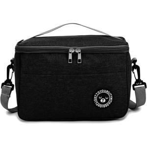 Sac isotherme 7.5L, Ac isotherme sac de pique-nique, Sac isotherme repas adulte, Sac isotherme repas bureau, Sac isotherme pliable, Sac isolant réglable (Bleu/7.5L/26 * 16 * 18cm)(Noir/7.5l/26*16*18cm)