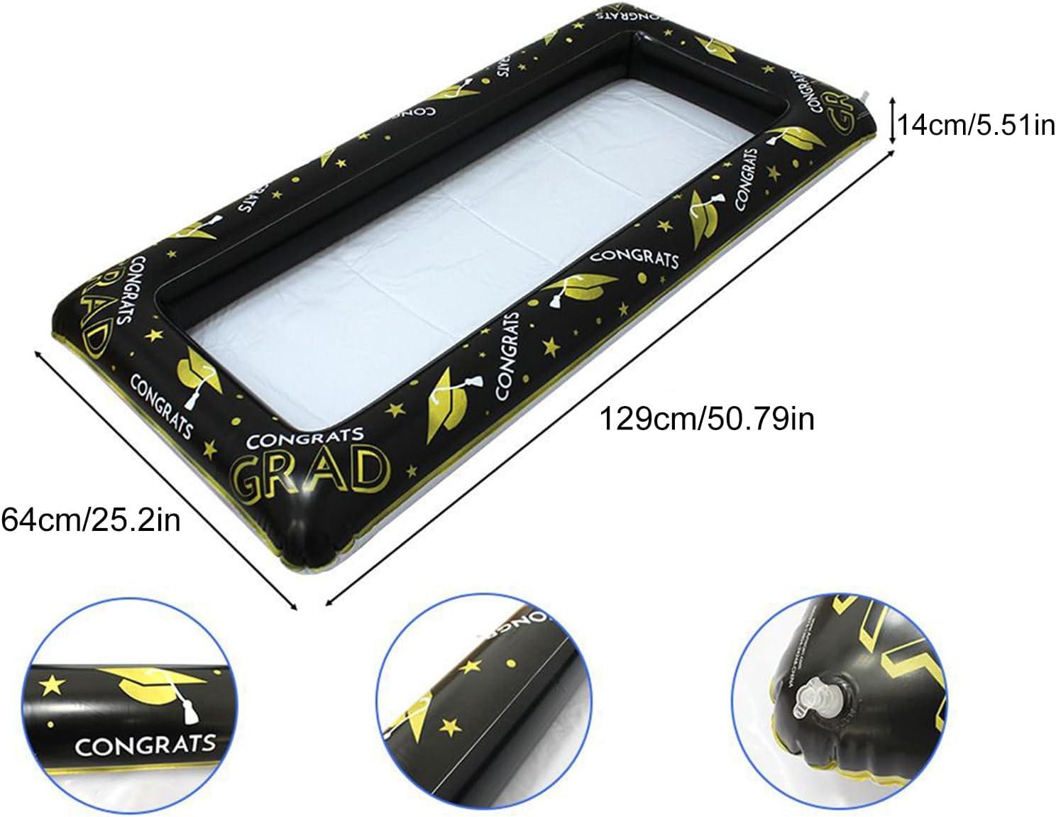 imageGlacire GonflableGlacires Flottantes pour Ftes Piscine Plateau Pliable pour Boissons Buffet Rafrachissant pour Nourriture Salade Extrieur PiqueNique et Fte